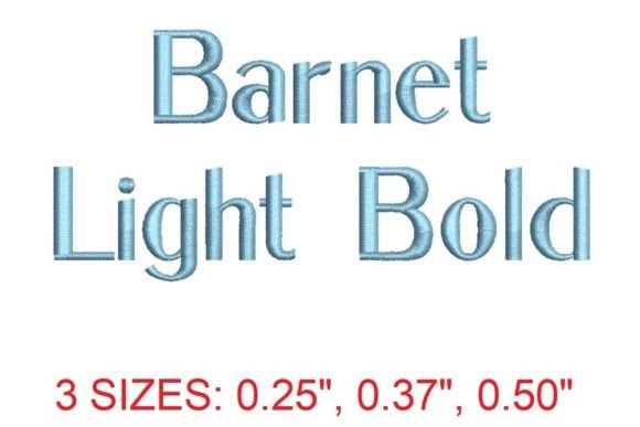 Barnet Light Bold Embroidery Font