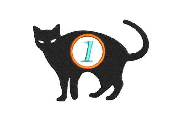 Black Cat Number 1: A Versatile Embroidery Design for Creative Projects
