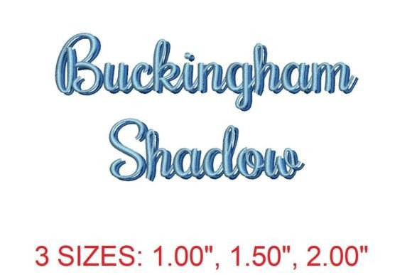 Buckingham Shadow Font: A Timeless Embroidery Design