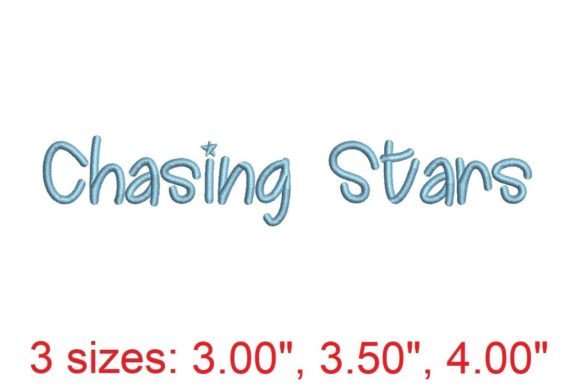 Chasing Stars: A Celestial Embroidery Font for Creative Expression