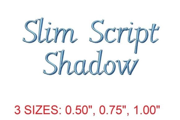 Discover the Elegance of Slim Script Shadow Font for Your Embroidery Projects