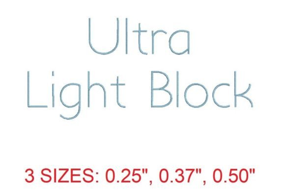 Introducing the Stunning Ultra Light Block Embroidery Font