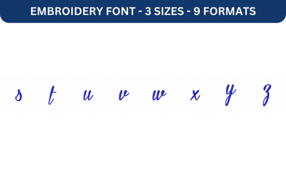 Karine Aime Les Chocolats Font S to Z: A Versatile Embroidery Font for Personalized Designs