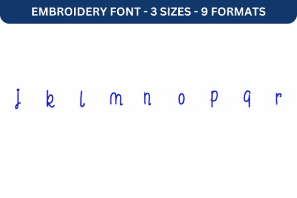 Le Laboratoire Font Lower J to R: A Versatile Embroidery Font for Creative Projects