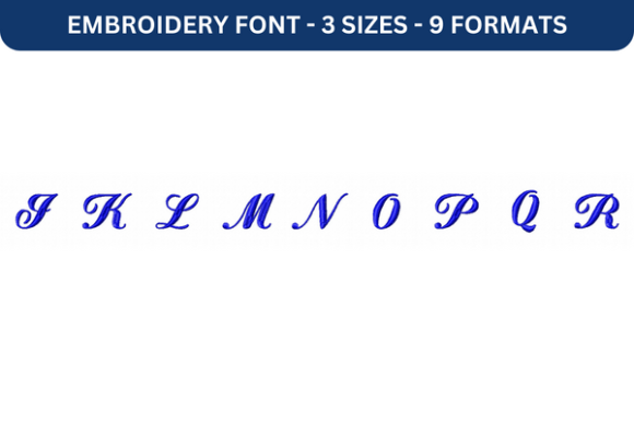 Mademoiselle K Font Upper J to R: A Versatile Embroidery Font for Creative Projects