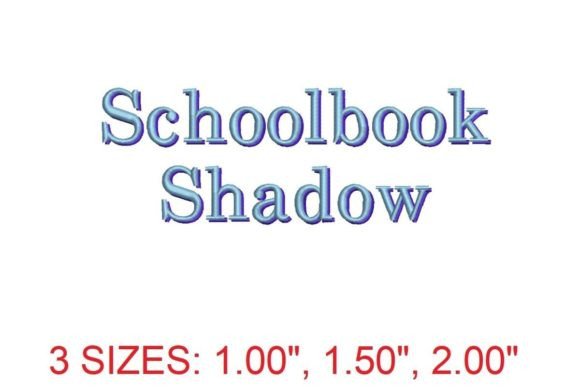 Schoolbook Shadow Font: A Timeless Embroidery Design