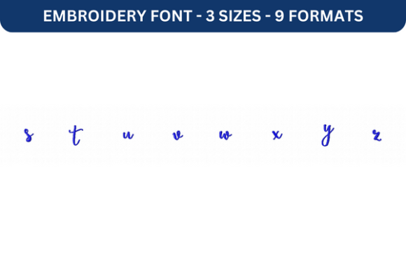 Secret Garden Font Lower S to Z: A Versatile Embroidery Design for Creative Expression