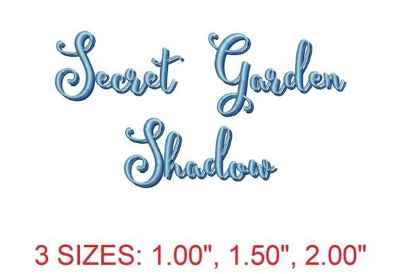 Secret Garden Shadow Font: A Unique Embroidery Design Option