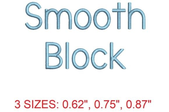 Smooth Block Embroidery Font: A Modern Choice for Clear and Stylish Designs