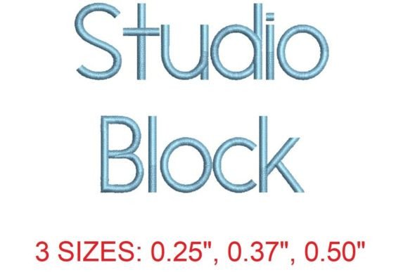 Studio Block Embroidery Font: A Modern Design Solution for Stitching Enthusiasts