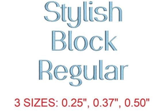 Stylish Block Regular Embroidery Font