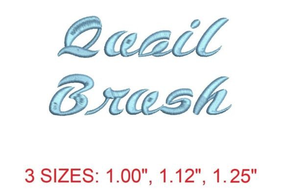 The Quail Brush Font: Unlocking Creativity in Embroidery