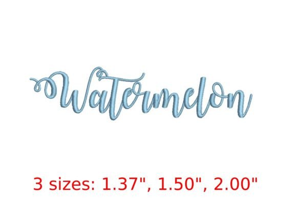 Watermelon Font: A Vibrant Embroidery Design for Summer Creations